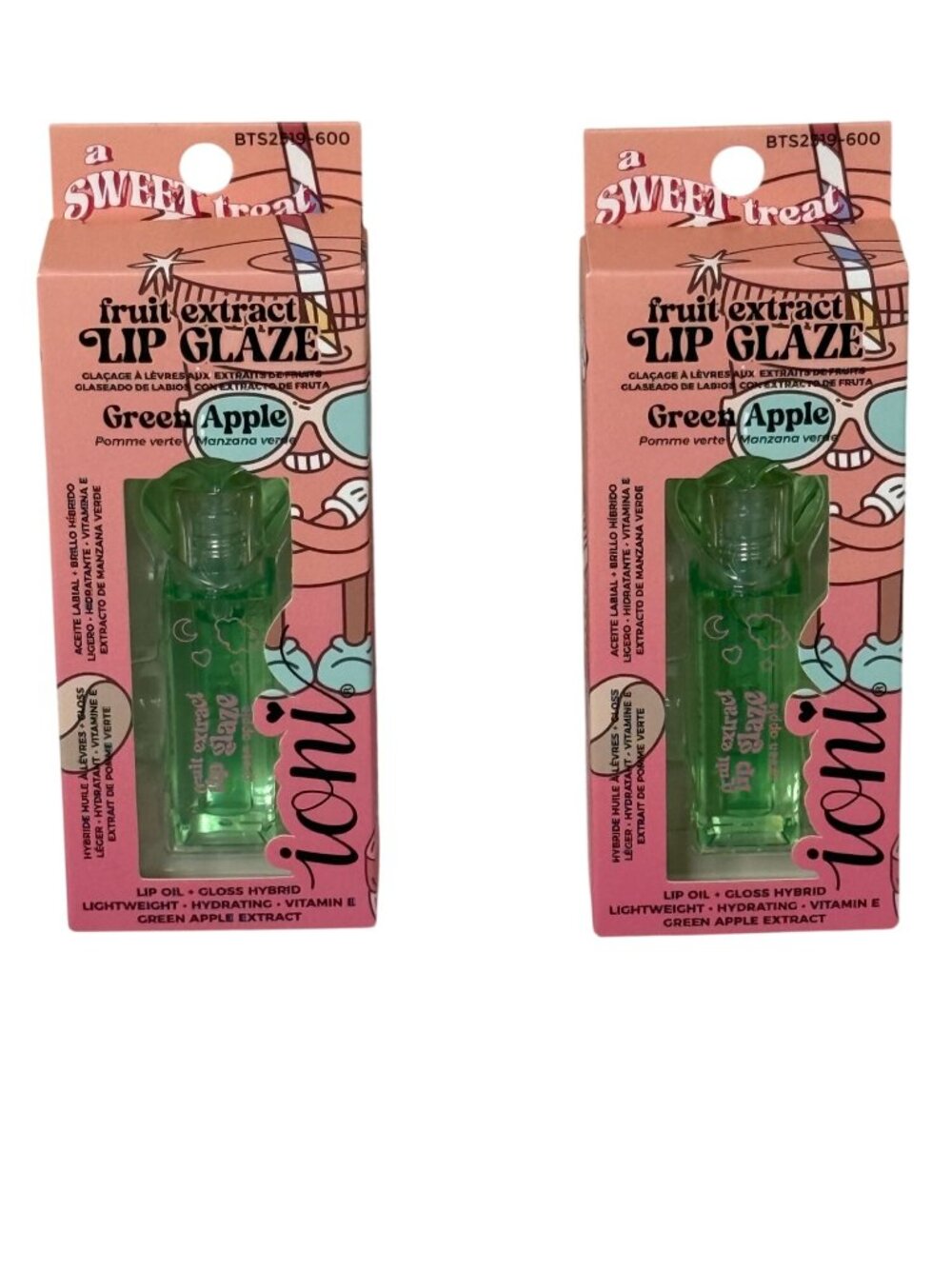 Ioni Green Apple Lip Glaze Lip Oil Gloss Hybrid New 2 Pack